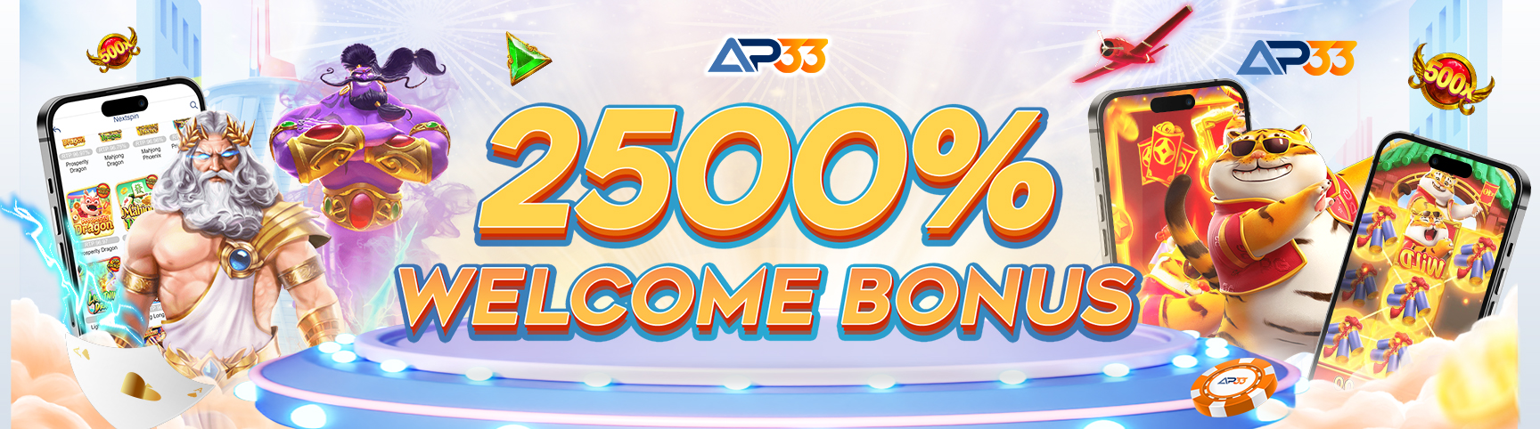 AP33 2500% Welcome Bonus